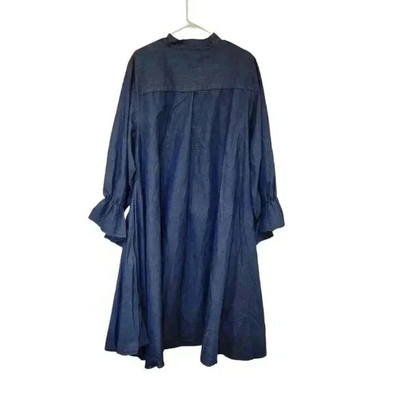 Step in Style Women's Dark Wash Cotton/Poly Denim Dress NEW - Picture 7 of 13
